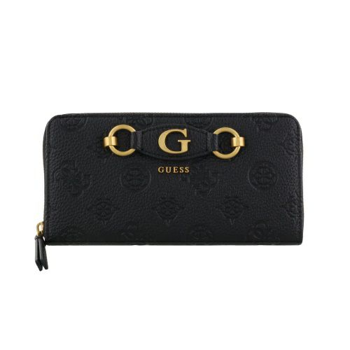 ゲス 長財布 レディース IZZY peony debossed / Large Zip Around ブラック GUESS P9209599 BLACK