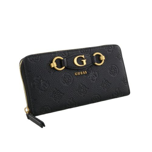 ゲス 長財布 レディース IZZY peony debossed / Large Zip Around ブラック GUESS P9209599 BLACK