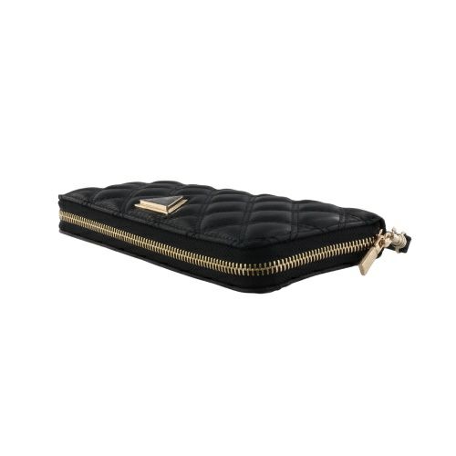 ゲス 長財布 レディース CESSILY / LARGE ZIP AROUND ブラック GUESS