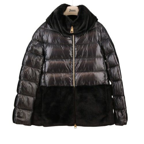 ヘルノ ダウンジャケット レディース ブラック HERNO PI001933D 12017Z 9300 サイズ40