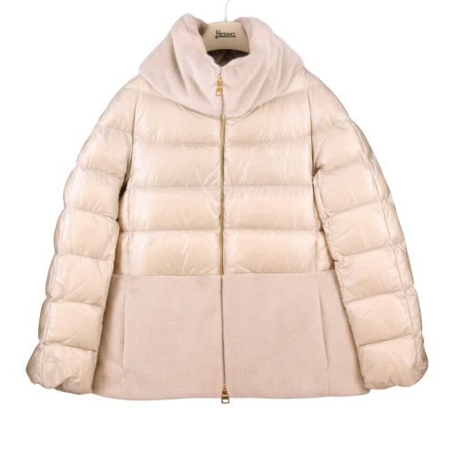 ヘルノ ダウンジャケット レディース ベージュ HERNO PI001933D 12017Z 1985 シャンティイ サイズ42