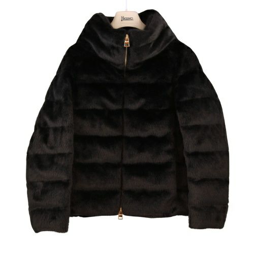 ヘルノ ダウンジャケット レディース ブラック HERNO PI001935D 12630 9300 サイズ38