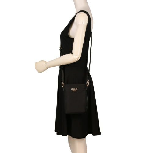 ゲス ショルダーバッグ レディース FOLLIE LARGE CHIT CHAT ブラック GUESS NN9676016 BLACK