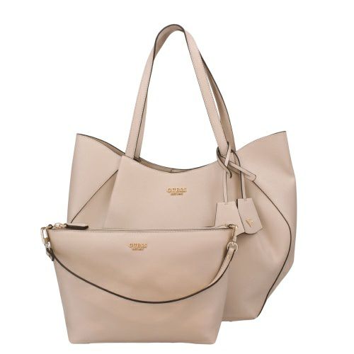 ゲス トートバッグ レディース AMORETTE 2 IN 1 TOTE ベージュ GUESS