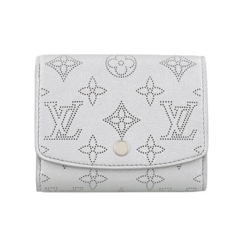 ルイヴィトン 二つ折り財布 マヒナ ポルトフォイユ・イリス コンパクト シルバー LOUIS VUITTON M26706