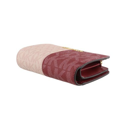 マイケルコース 二つ折り財布 レディース ジェット セット シグネチャー ツートーン レッド MICHAEL KORS 35F4GTVF6B CHERRY MULTI