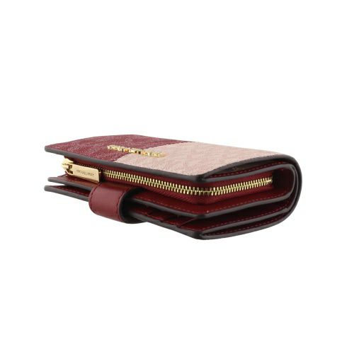 マイケルコース 二つ折り財布 レディース ジェット セット シグネチャー ツートーン レッド MICHAEL KORS 35F4GTVF6B CHERRY MULTI