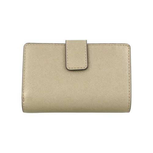 マイケルコース 二つ折り財布 レディース ジェットセット ミディアム メタリック サフィアーノ ゴールド MICHAEL KORS 35F4GTVF8M PALE GOLD