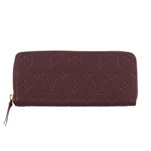 ルイヴィトン 長財布 モノグラム アンプラント ポルトフォイユ・クレマンス レッド LOUIS VUITTON M25815 グレナレッド