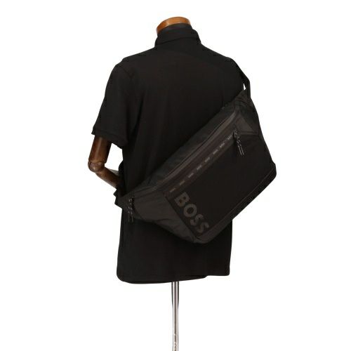 ヒューゴボス ボディバッグ メンズ ONSET BELT BAG ブラック BOSS 50552745 001 BLACK