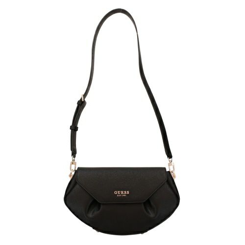 ゲス ボディバッグ レディース ブランド GUESS AMORETTE Flap Crossbody ショルダーバッグ BG789820 BLACK バッグ 軽量 小さめ 高級 おしゃれ プレゼント 女性 実用的 かわいい ゲス ショルダーバッグ レディース AMORETTE FLAP CROSSBODY ブラック