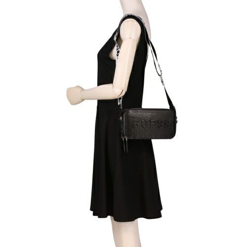 ゲス ショルダーバッグ レディース AMANZA MINI CROSSBODY TOP ZIP ブラック GUESS GA961470 BLACK