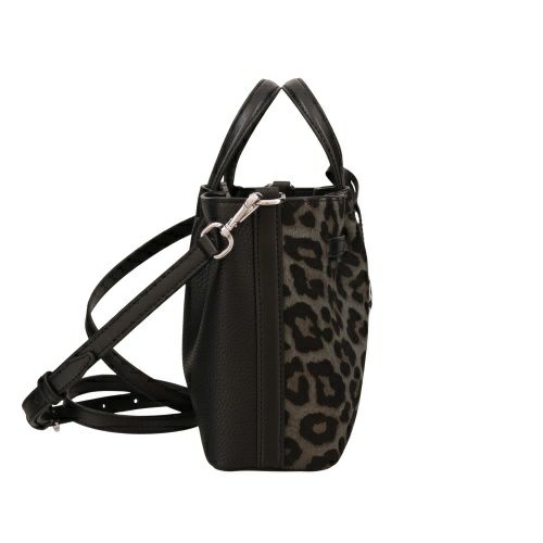 マイケルコース ハンドバッグ レディース カーソン スモール レオパードプリント カーフヘア サッチェル ブラック MICHAEL KORS 35F5S2ZS5H