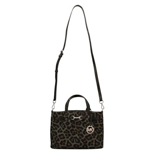 マイケルコース ハンドバッグ レディース カーソン スモール レオパードプリント カーフヘア サッチェル ブラック MICHAEL KORS 35F5S2ZS5H