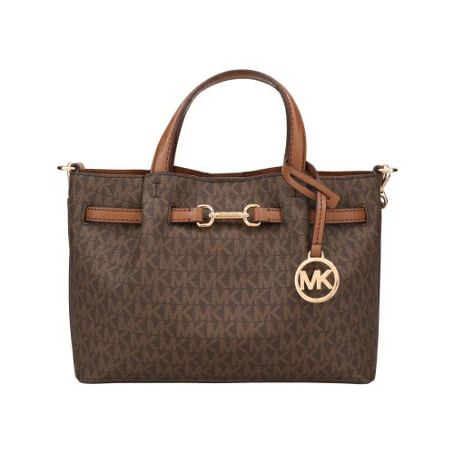 マイケルコース ハンドバッグ レディース カーソン スモール シグネチャー ロゴ サッチェル ブラウン MICHAEL KORS 35S5G2ZS5B