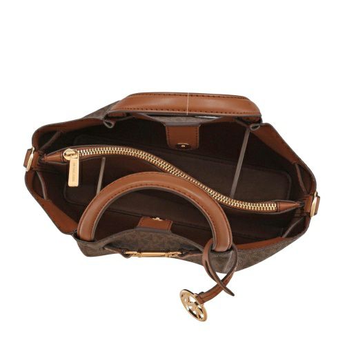マイケルコース ハンドバッグ レディース カーソン スモール シグネチャー ロゴ サッチェル ブラウン MICHAEL KORS 35S5G2ZS5B