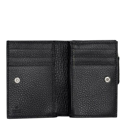 グッチ 二つ折り財布 レディース GGエンブレム ミディアム ウォレット ブラック GUCCI 815874 AAEEM 1000