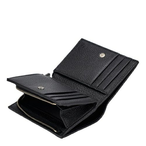 グッチ 二つ折り財布 レディース GGエンブレム ミディアム ウォレット ブラック GUCCI 815874 AAEEM 1000