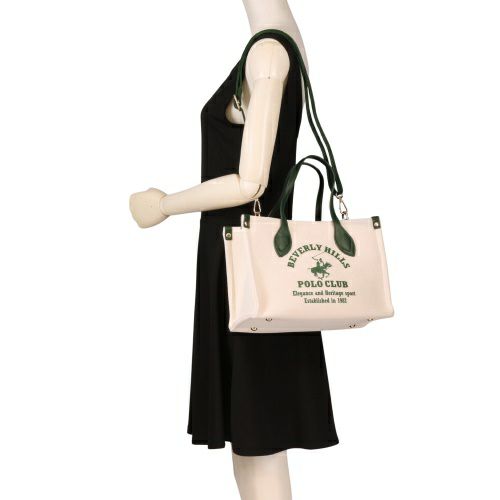 ビバリーヒルズポロクラブ トートバッグ レディース グリーン BEVERLY HILLS POLO CLUB BH2014N キナリ/グリーン