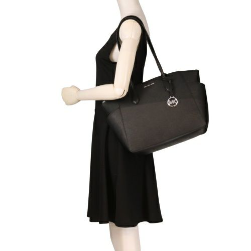 マイケルコース トートバッグ レディース マリリン ミディアム サフィアーノレザー トートバッグ ブラック MICHAEL KORS 35F5S6AT2L BLACK