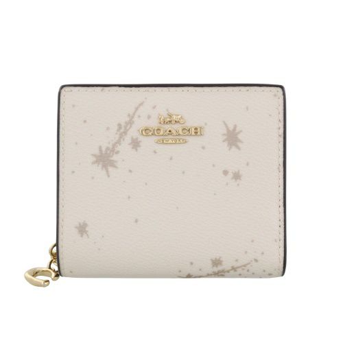 コーチ アウトレット 二つ折り財布 レディース スナップ ウォレット・スター プリント COACH OUTLET CCL97 IMCAH チョークマルチ