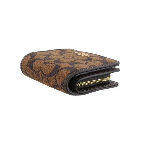 コーチ アウトレット 二つ折り財布 レディース スナップ ウォレット・シグネチャー シェニール COACH OUTLET CCQ32 IMA7U トリュフ