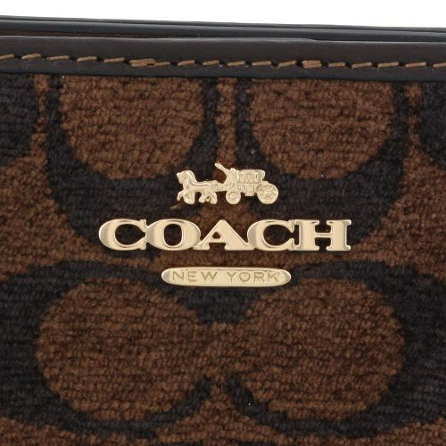 コーチ アウトレット 二つ折り財布 レディース スナップ ウォレット・シグネチャー シェニール COACH OUTLET CCQ32 IMA7U トリュフ