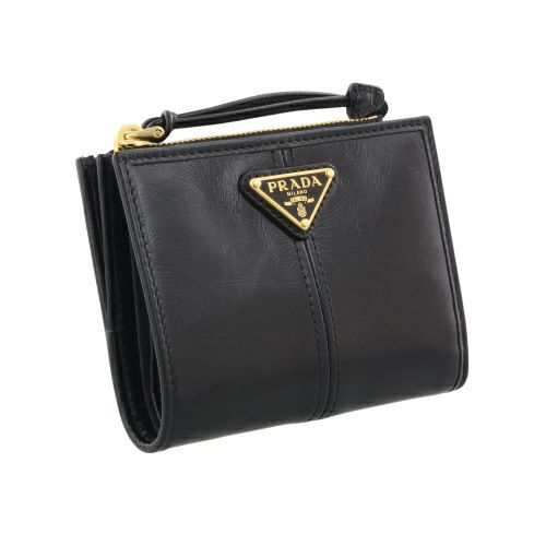 プラダ 二つ折り財布 レディース ソフトルックスレザー PRADA 1ML050 2CYR F0002 NERO