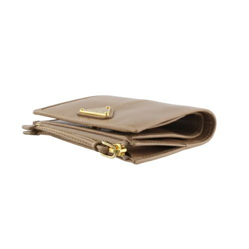 プラダ 二つ折り財布 レディース ソフトルックスレザー PRADA 1ML050 2CYR F0770 CAMMEO