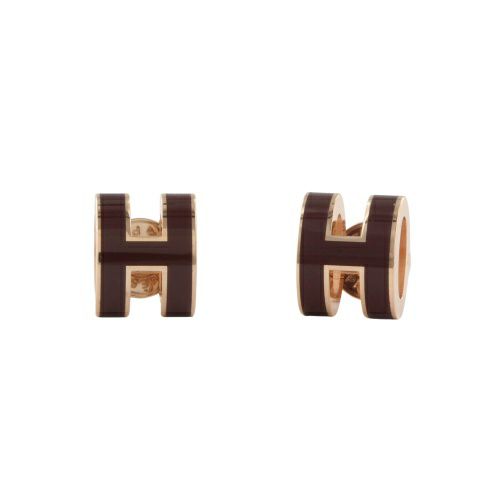 エルメス ピアス レディース MINI POP H ブラック HERMES H608002FO NEW ROUGE H/PGD