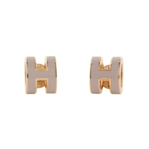 エルメス ピアス レディース MINI POP H ベージュ HERMES H608002FO POUDRE/PGD