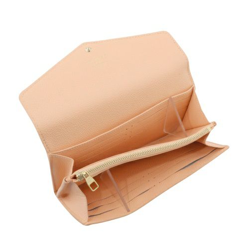 ルイヴィトン 長財布 レディース モノグラム アンプラント ポルトフォイユ・サラ ピンク LOUIS VUITTON M27664 ピーチ