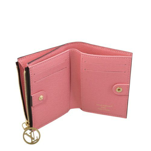 ルイヴィトン 二つ折り財布 レディース モノグラム ポルトフォイユ・リサ ブラウン LOUIS VUITTON M25692 ウジェニーピンク