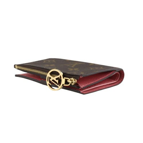 ルイヴィトン 二つ折り財布 レディース モノグラム ポルトフォイユ・リサ ブラウン LOUIS VUITTON M25692 ウジェニーピンク